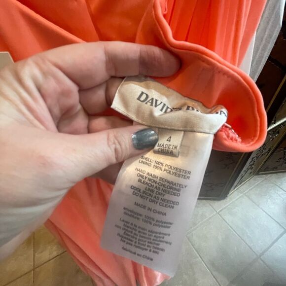 Coral 🪸 Dress! David’s Bridal Coral Reef Dress – Size 4 (NWT, $119 Retail) - Picture 5 of 9